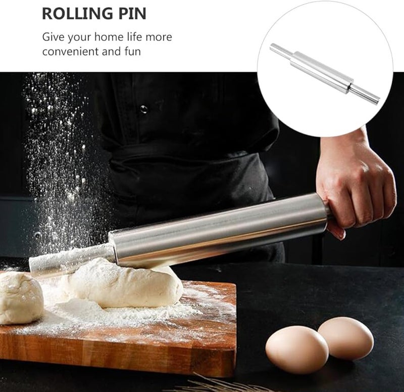 Stainless Steel Rolling Pin for Baking Bread Pizza Pastry Dough Roller Professional Kitchen Tool - Image 5